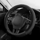 Skechers Steering Wheel Cover,Leather Steering Wheel Cover Hexcomb Design Embedded TPE Steering Wheel Universal Fit 14" 1/2-15" Car Wheel Protector for Men Women Fit Suvs,Vans,Sedans,Car,Trucks,Black