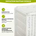 Doorbell Chime Cover Box Only,Special Imitation Rattan Design Door bell Cover Box for Wall inside,Easy Installation Decorative Doorbell Cover Box Plate 7.48"*5.3"*2.75" (White)