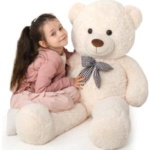 MaoGoLan Giant Teddy Bear Plush Toy - Ultra Soft & Cute Large Stuffed Animal 39 inches, Perfect for Baby Showers, Birthdays, Valentines Day Gifts (Kids, Couples, Family),Beige (Cream)