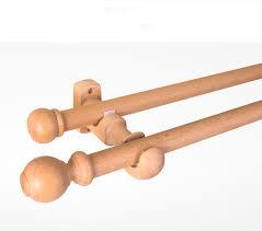 Curtain Rod Wooden, 48"-62"