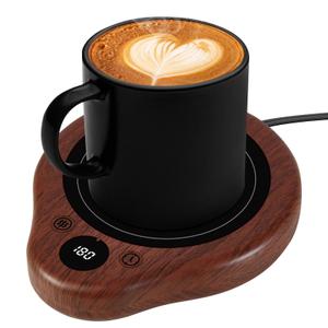 Mug Warmer, 3 Temperature Settings Coffee Mug Warmer, 2-12H Timed Settings Coffee Warmer, Digital Display Mug Warmer for Desk with Touch Control, 25W Coffee Cup Warmer for Tea, Coffee, Milk, Candles