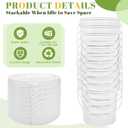 10 Pack 1.4 Quarts White Plastic Buckets with Lids and Handles Compact Portable Containers for Organizing Dry Food, Paint, Camping Gear, Fishing Accessories