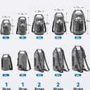 HEETA Dry Bag Waterproof for Women Men, Roll Top Lightweight Dry Storage Bag Backpack with Phone Case for Travel Swimming Boating Kayaking Paddle Board Camping Beach Accessories(Transparent Black,10L)