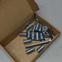 3/8"-16 x 25mm Threaded Inserts, Nut Inserts, Wood Inserts, Blue Zinc Plated Carbon Steel, 3/8-16 Threaded Inserts with Hex Wrench for Wood Furniture Screw, Total 16 Pieces, Blue Color
