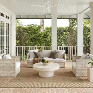 Nuloom Asha Light Brown/Ivory, 2' x 3', Casual, Striped Border, Soft and Cozy, High Traffic, Stain Resistant, Easy Clean, Durable Area Rug for Indoor/Outdoor Patio, Deck, Porch, Garden, Courtyard