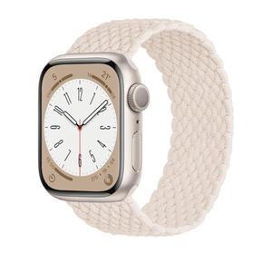 Elastic Band Compatible with Apple Watch Band Series 11/10 42mm, 9/8/7 41mm, 6/5/4 40mm for Women Men, Nylon Stretchy Braided Solo Loop Sport Strap for iWatch SE 1/2/3, XS Starlight