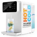 Ivation H2O Hot & Cold Countertop, Reverse Osmosis Water Filter, TDS Filter System, 4 Stage RO Water Filtration, 6 Temperature Presets, 3:1 Pure to Drain, Portable Plug-and-Play - White