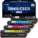 CX331 CS331 Toner Cartridge Replacement for Lexmark 20N10 4-Color Combo 20N10K0 20N10C0 20N10M0 20N10Y0 Toner for CS331 CS431 CX331 CX431 CS331dw CS431dw CX331adwe CX431adw Printer Ink