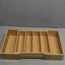 Retro Shaw Large Expandable Kitchen Lids Organizer for Cabinet, Covers, Pantry, Drawer & Countertop Storage, with 3 Adjustable Dividers, Hand-made Bamboo Food Container