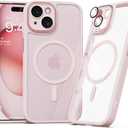 miak for iPhone 15 Plus Case, Strong Magnetic Compatible with MagSafe, Camera Lens Full Cover Case, Pink