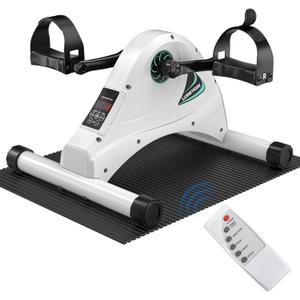 LUBBYGIM Mini Exercise Bike, Under Desk Bike Pedal Exerciser for Seniors & Physical Therapy, Electric Motorized Foot Pedal Machine for Arm and Leg Fitness, 6 Speed Levels