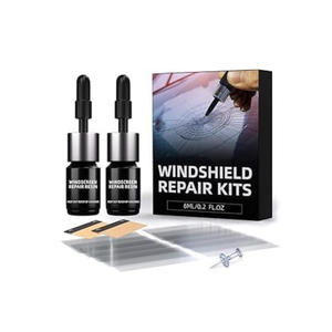 Windshield Crack Repair Kit, 2 Bottles Nano Glass Crack Repair Liquid Quick Windshield Repair for Chips and Cracks, Bulls-Eye and Star-Shaped Crack