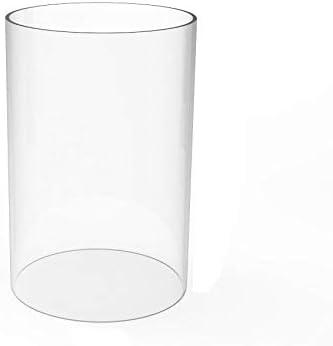 FixtureDisplays Clear Acrylic Tube 4" (Nominal) Diameter (3.937" Exact Outside dim) x 6" Long, 5/64" (2mm) Wall Open Ended 15139-6"-1PK-NPF
