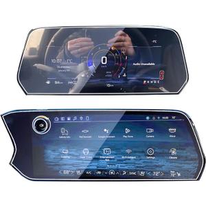 EUEKY 2pcs 2025 2026 Tahoe Suburban Tempered Glass Screen Protector Accessories 2025 2026 Tahoe Suburban Dash 11'' & 17.7" Nav. Screen Protector 2025 Tahoe z71 Suburban