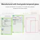 12"x8" Small Tempered Glass Cutting Board,Non-Slip Dishwasher Safe Heat & Shatter Resistant Cutting Board for Kitchen Countertop Meal Prep (Pink-Small)