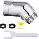 Shower Head Elbow Adapter, Shower Arm Elbow Adapter for Hand Showers and Wall-mounted ShowersShower Arm Extension (135degree)