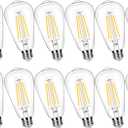 100 Watt LED Bulb, 12 Pack 9W LED Edison Light Bulbs 100 Watts Incandescent Bulbs Equivalent, 4000K Cool White with E26 Standard Base, 120V Input, 1250LM High Brightness, CRI 90, Not Dimmable