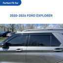 Window Visors Rain Guards for 2020-2026 Ford Explorer, Out-Channel Window Vent Wind Deflectors Visors Shades for 20-26 Explorer
