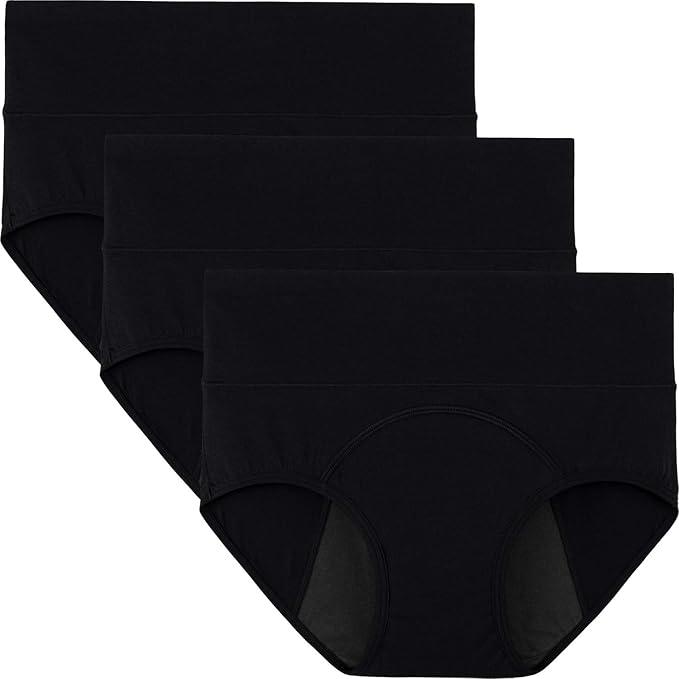 INNERSY Women's Period Underwear High Waisted Postpartum Maternity Panties 3-Pack SIZE 4XL