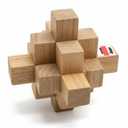 6IN Wood Geo Decor Natural