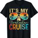 It's My Graduation Cruise Graduation Trip Cruise 2025 Senior T-Shirt (Black), Medium