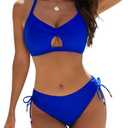 Blooming Jelly Womens Bikini Sets Cheeky Two Piece Swimsuit 2025 String Curvy Cutout Bathing Suit, M
