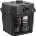 VEVOR Utility Sump Pump, 1/2 HP, 120-Volt, 3500 GPH Flow, 28 ft Head, Under-Sink System with 6 Gallon Basin, Automatic Utility/Laundry Pump, Drain Pump with 1-1/2" NPT Outlet, Black