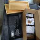 LEMIKKLE Coffee Station Organizer with Pod Holder and Drawer, Kitchen Countertop Organizer, Coffee Bar Accessories Station with Coffee Pod Storage, 2-Tier Wood Coffee Organizer With 6 Hooks (Light Brown)