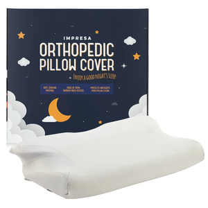IMPRESA Neck Pillow Cover for Sutera Pillow for Neck Pain - Soft, Breathable Bamboo Contour Pillow Case for Better Sleep Gray Neck Pillow Covers with Zipper for Sutera Sleep Pillow IMPRESA Neck Pillow Cover for Sutera Pillow for Neck Pain - Soft, Breathable Bamboo Contour Pillow Case for Better Sleep Gray Neck Pillow Covers with Zipper for Sutera Sleep Pillow