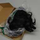 HANNE Yaki Curly V Part Wig U Part Synthetic Half Wigs for Black Women 22 Inch Heat-Resistant Hair Replacement Wig (Natural Black)