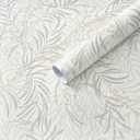 Vintage Peel and Stick Wallpaper for Bedroom Beige Leaf Self-Adhesive