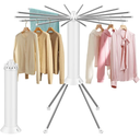 4-Legged Foldable Clothes Drying Rack with Wheels, Heavy-Duty Laundry Rack for Indoor Outdoor Use, Space-Saving Portable Design & Pulley System