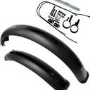 Bike Fenders for Fat Tire Bike Mudguard Cycling Bike Fenders for Fat Tire Mountain Electric Bike Motorcycle (Black, 16inch)
