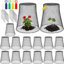 SOUJOY 15 Pcs 12 Inch Large Chicken Wire Cloche Plant Protector Cover, Heavy Duty Metal Garden Plant Protector from Animals, Plant Cages for Keeping Bunnies, Chickens, Squirrels, Birds Other Out