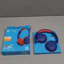 JLab JBuddies ANC 2 in 1 Wireless + Wired Kids Headphones, Active Noise Canceling and Be Aware Modes, Safe Volume Settings, 50+ Hours Playtime, Adjustable, Blue/Red