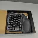 CHONCHOW One Handed Gaming Keyboard, 35 Keys, Rainbow LED, Wired USB, Ergonomic with Wrist Rest, Mini Portable, PS4/PS5/Xbox/PC/Laptop Compatible