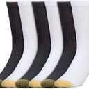 GOLDTOE Men's 656S Cotton Crew Athletic Socks, Multi Pairs  (Large)