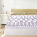 Mellow 3 Inch 5-Zone Memory Foam Mattress Topper, Soothing Lavender Infusion, Dorm Essentials, Twin