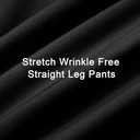 Arach&Cloz 2025 Women's Stretch Wrinkle Free Wide Leg Trousers Casual High Elastic Waisted Loose Palazzo Pants with Pockets (Black, L)