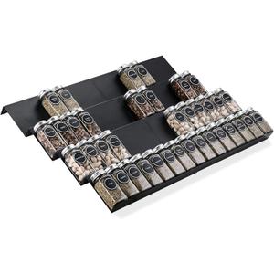 Metal Spice Rack Tray - Spice Drawer Organizer for Kitchen Cabinets Storage and Organization (Jars Not Included) Metal Spice Rack Tray - Spice Drawer Organizer for Kitchen Cabinets Storage and Organization (Jars Not Included)