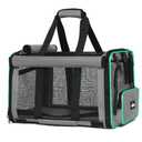 Paw Ballet Pet Carrier, Collapsible Airline Approved Dog Cat Carrier, Soft Top Load Cat Carrier Bag for Small Medium Cat & Dog Under 20 lbs, Cat Travel Carrier Bag with Safety Lock Zipper, Gray