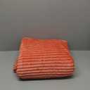 DISSA Fleece Blanket Twin Size  60x80, Coral - Soft, Plush, Fluffy, Fuzzy, Warm, Cozy  Perfect Throw for Couch, Bed, Sofa - with Pompom Fringe - Flannel Blanket