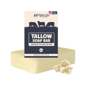Beef Tallow Soap Bar – Grass Fed Tallow Soap, Bar Soap for Dry, Itchy Skin
Moisturizing Face & Body Wash for Flaky, Sensitive Skin – Natural Handmade Body Soap for Skin, Men, Women & Kids, Unscented