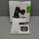 3 in 1 Foldable Charging Station for Apple Products,Wireless Charger for iPhone 17 16 15 14 13 12 Pro Max,Travel Dock Adapter&Light for iWatch Series 11 10 9 Ultra 3/2 SE 3/2,for AirPods 4 3 2 Pro 3/2