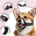 2 x BONTHEE Dog Muzzle,Anti-Bite Adjustable Breathable Soft Muzzle for Small Medium Large Dogs - Vet Visits, Grooming & Training - Secure Fit, Lightweight Design,Allows Panting and Drinking