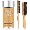 Hair Wax Stick & Boar Bristle Hair Brush  Edge Control & Flyaway Tamer Slick Back Hair Brush for Women Men Kids, Suitable for All Hair Types, Sleek Styles, Ponytails, Buns & Baby Hairs