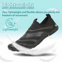 Water Shoes Womens Mens Quick-Dry Aqua Yoga Socks Barefoot Swim Pool Beach Shoes for Walking Hiking Diving Surf Ootdoor Water Sports, Black (9.5 Women/8.5 Men)