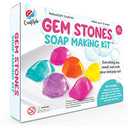 Gem Stones Soap Making Kit, Soap Molds, DIY Arts & Crafts Project, Gift & STEM Science Experiment for Kids Girls Boys Ages 8-12 and Up