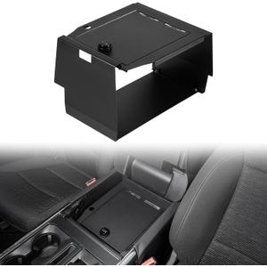 JOYTUTUS Center Console Lock Box Compatible with 2021-2023 F150, Armrest Storage Security Box with 3-Digit Combination Lock, F150 Accessories (NOT fit XLT/STX/Raptor Version)