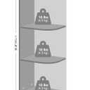Furinno Reed Corner Shelf, 3-Tier Corner Bookshelf, Book Shelf, Corner Shelves, Storage Rack, for Organization and Storage, Home Office, Living Room, French Oak